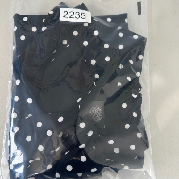 Vince Camuto Polka Dot Shift Dress Size 14 Black - Picture 14 of 14